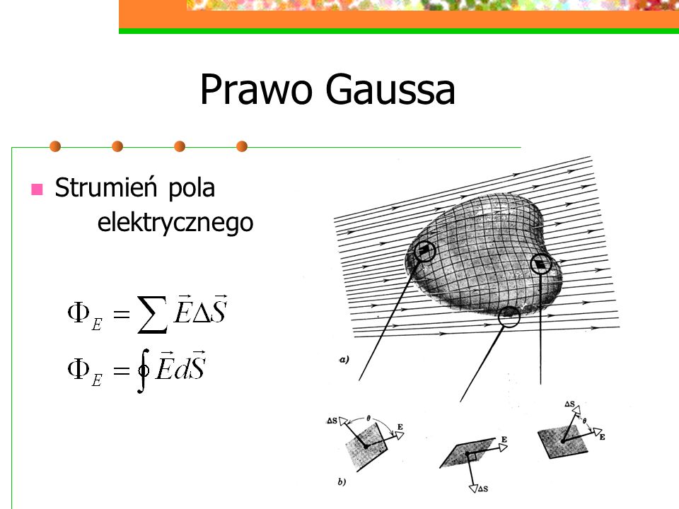 Prawo Gaussa Strumień pola elektrycznego
