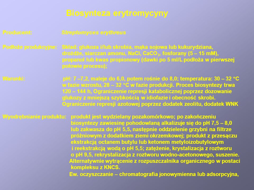 Biosynteza erytromycyny