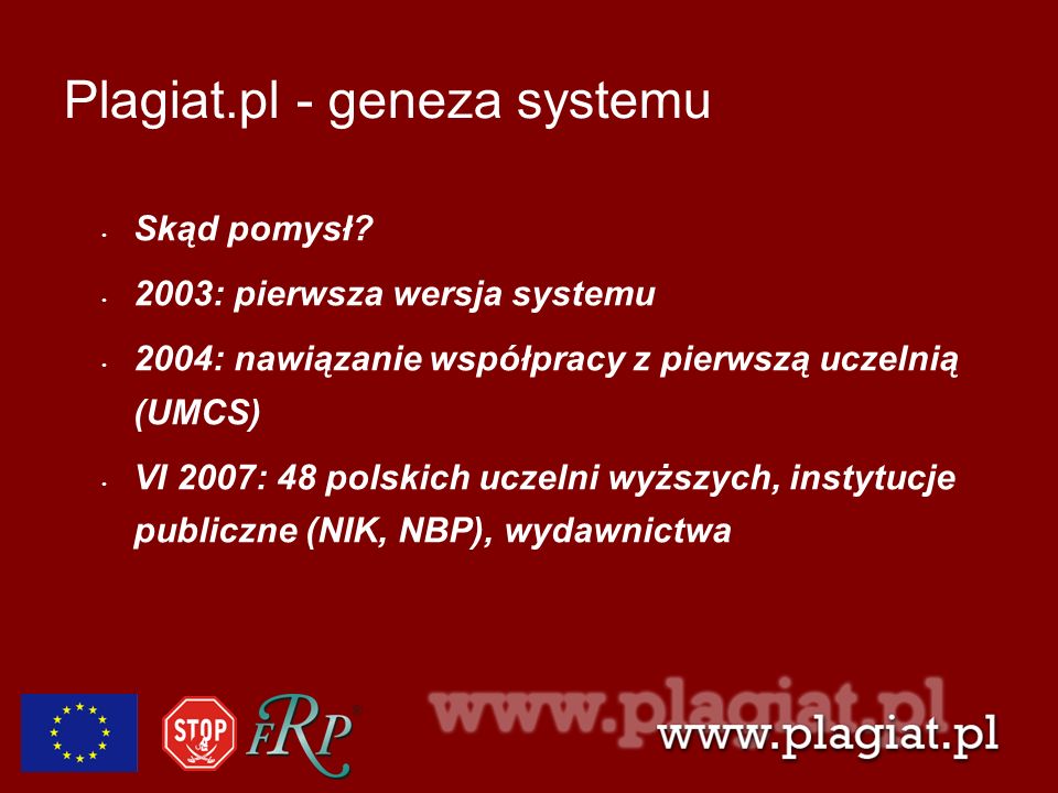 Plagiat.pl - geneza systemu