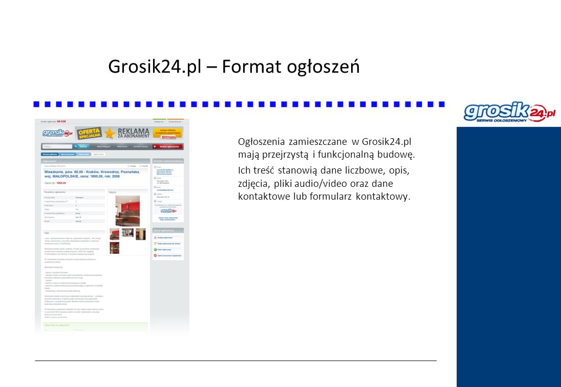 Grosik24.pl – Format ogłoszeń