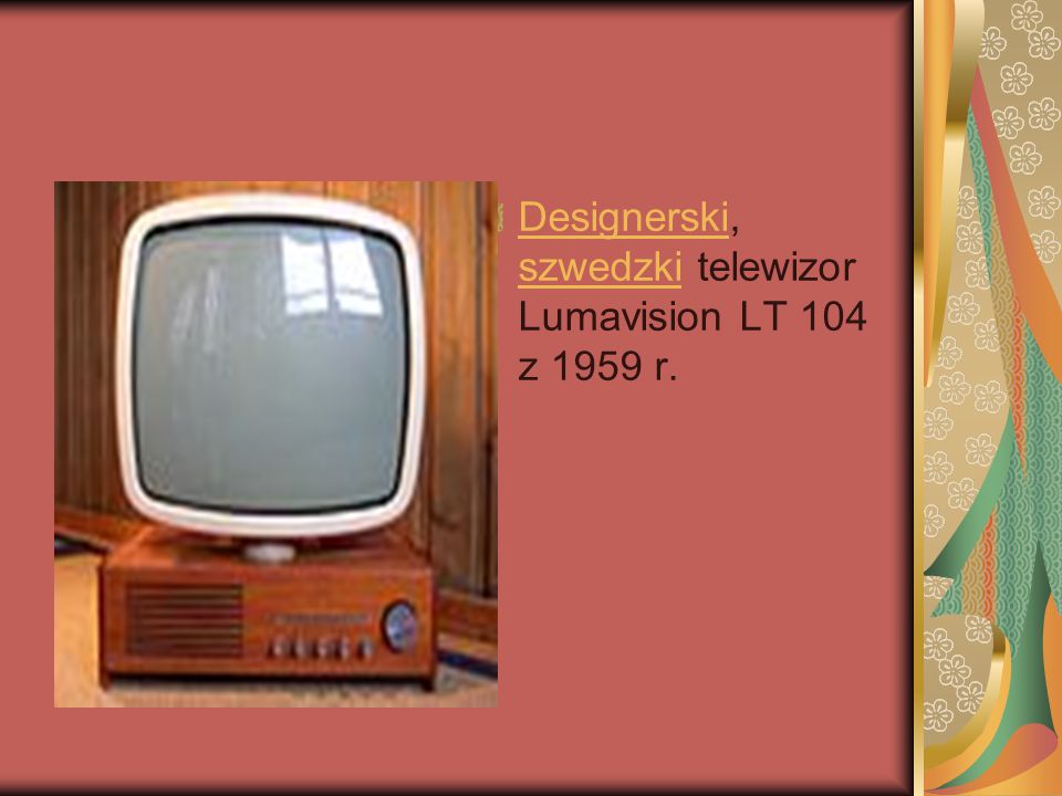 Designerski, szwedzki telewizor Lumavision LT 104 z 1959 r.