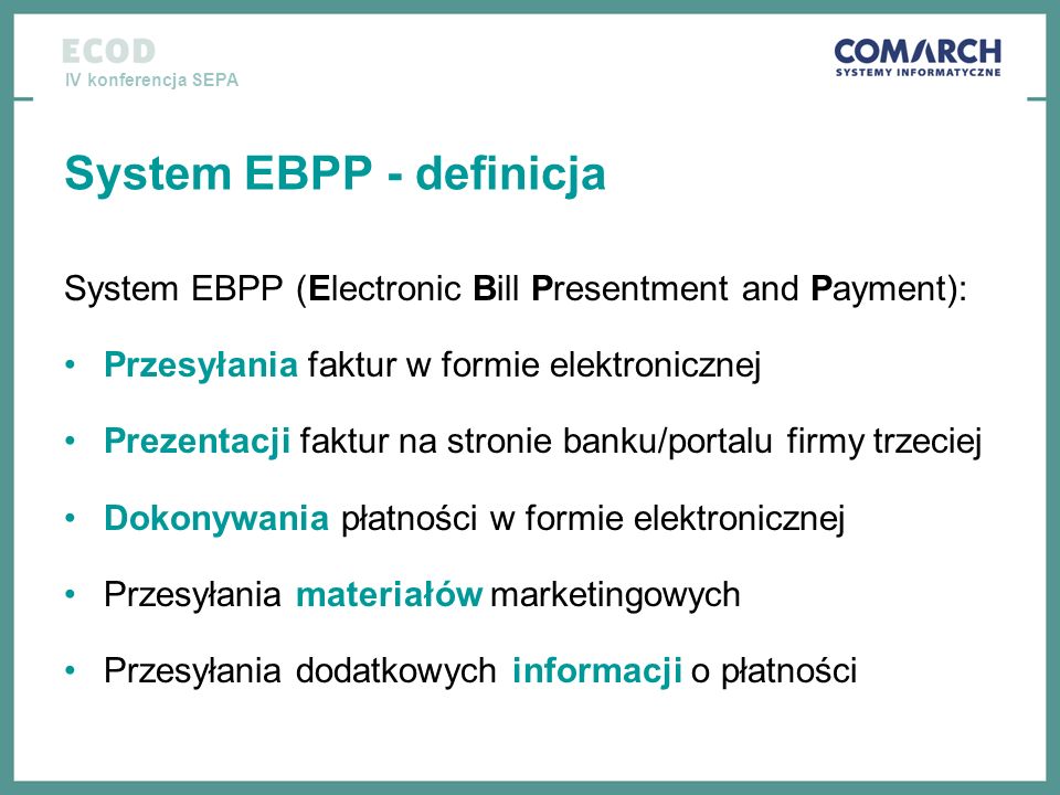 System EBPP - definicja