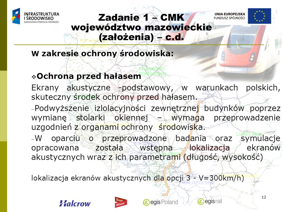 Zadanie 1 – CMK województwo mazowieckie (założenia) – c.d.