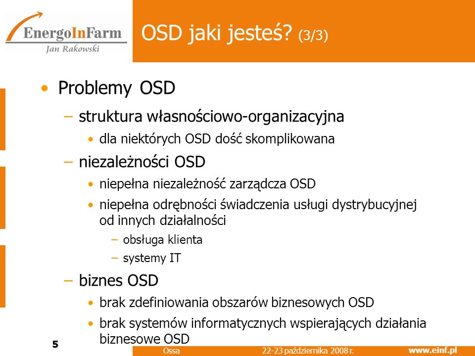 OSD jaki jesteś (3/3) Problemy OSD