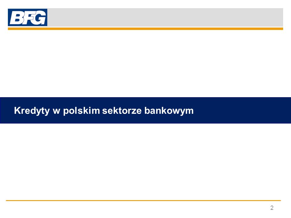 Kredyty w polskim sektorze bankowym