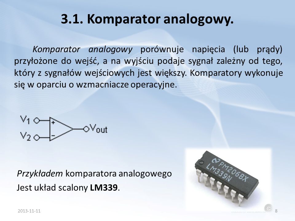 3.1. Komparator analogowy.