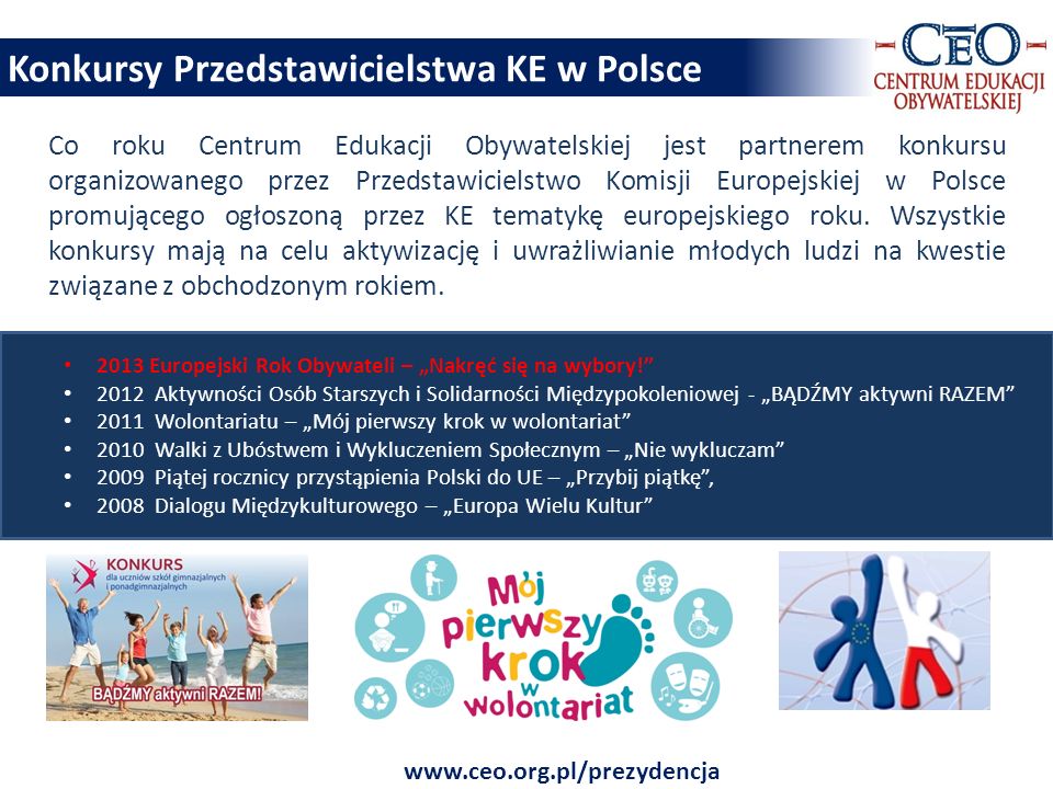 Konkursy Przedstawicielstwa KE w Polsce