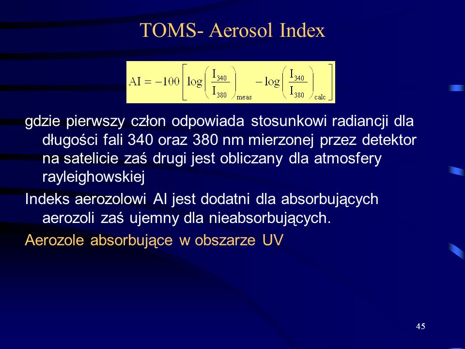 TOMS- Aerosol Index