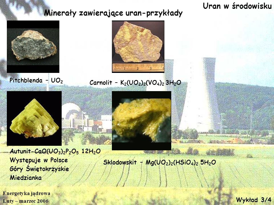 Minerały zawierające uran-przykłady