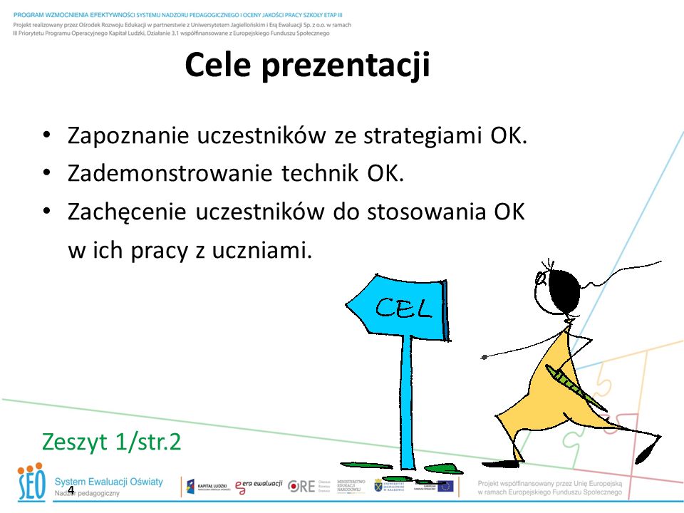 Cele prezentacji Zapoznanie uczestników ze strategiami OK.