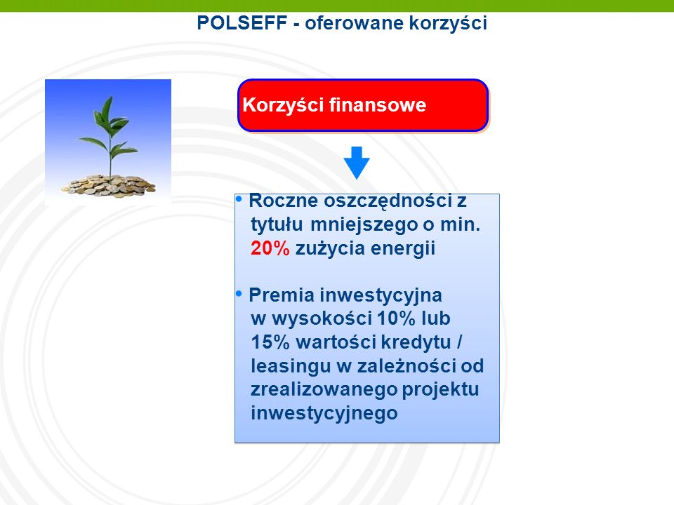 POLSEFF - oferowane korzyści