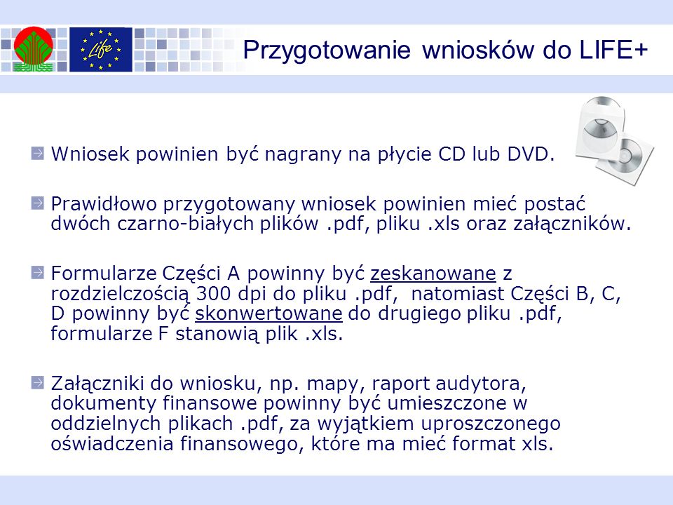 Instrument Finansowy LIFE+ Formularze A Nabór Wniosków Ppt Pobierz