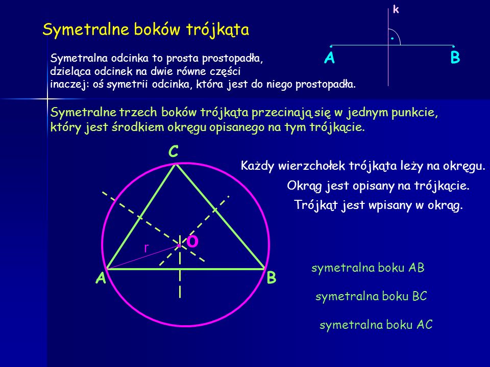 Symetralne boków trójkąta