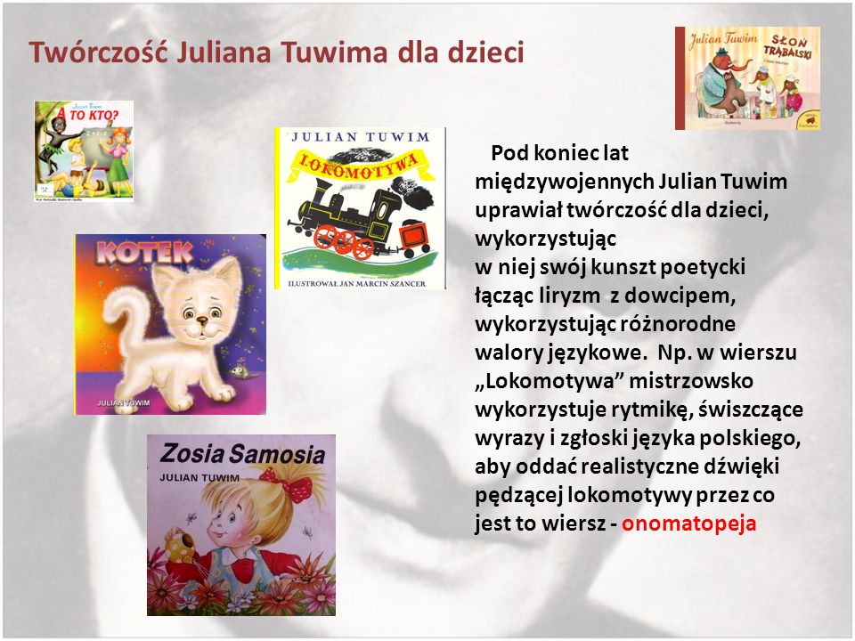 Twórczość Juliana Tuwima dla dzieci