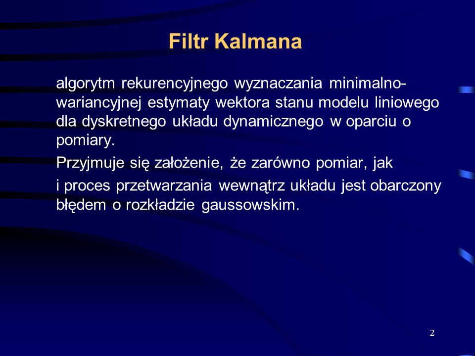 Filtr Kalmana