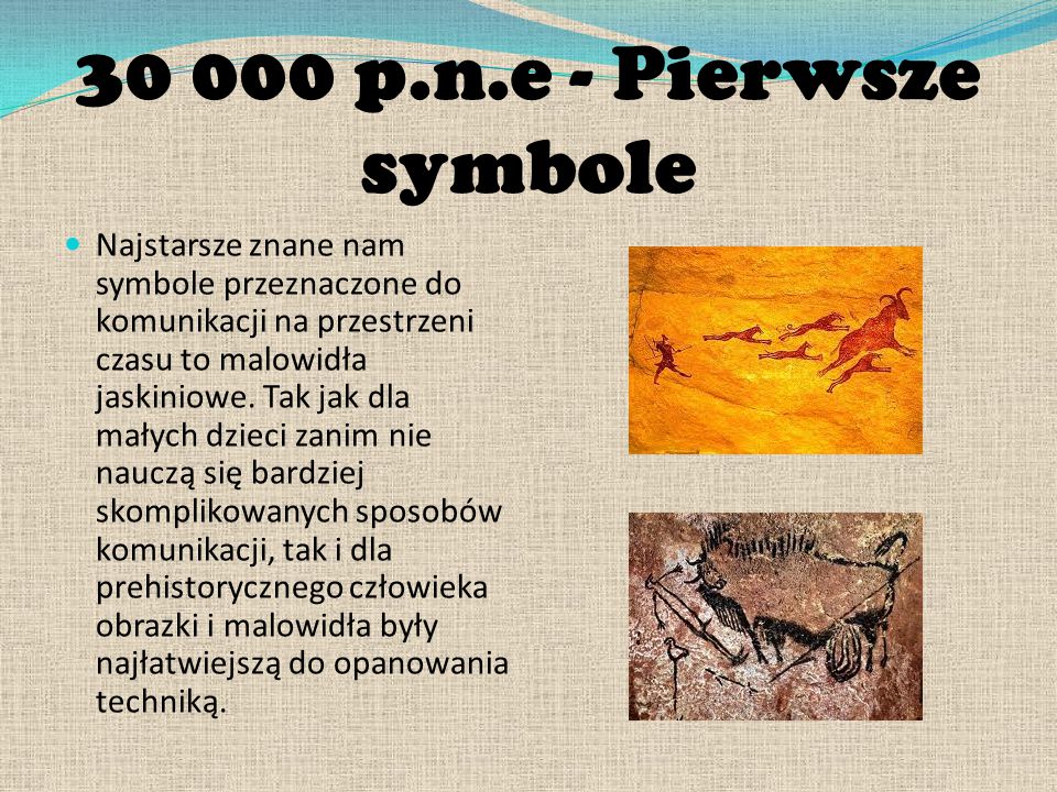 p.n.e - Pierwsze symbole