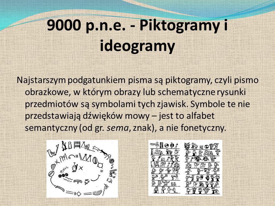 9000 p.n.e. - Piktogramy i ideogramy