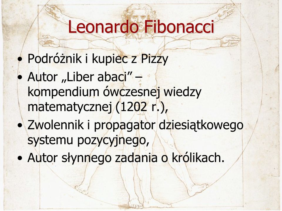 Leonardo Fibonacci Podróżnik i kupiec z Pizzy