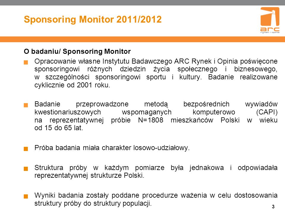 Sponsoring Monitor 2011/2012 O badaniu/ Sponsoring Monitor
