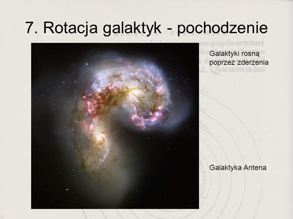 7. Rotacja galaktyk - pochodzenie