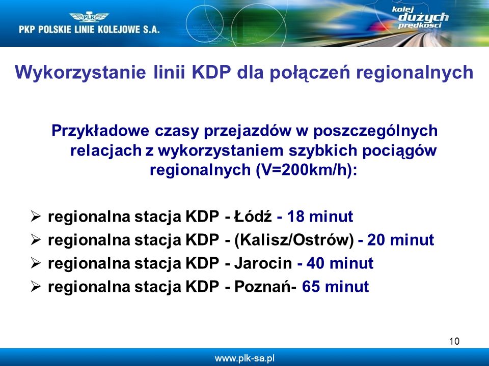 Wykorzystanie linii KDP dla połączeń regionalnych