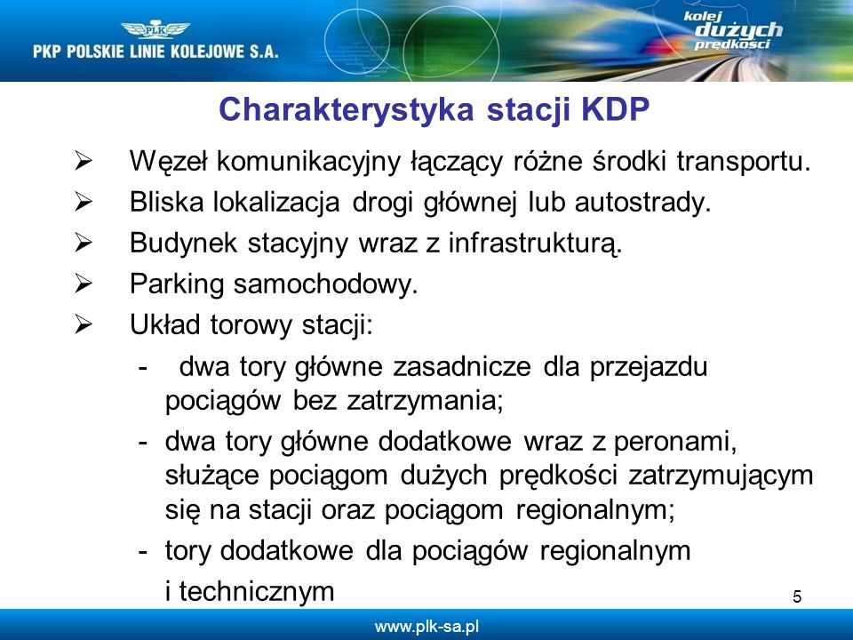 Charakterystyka stacji KDP