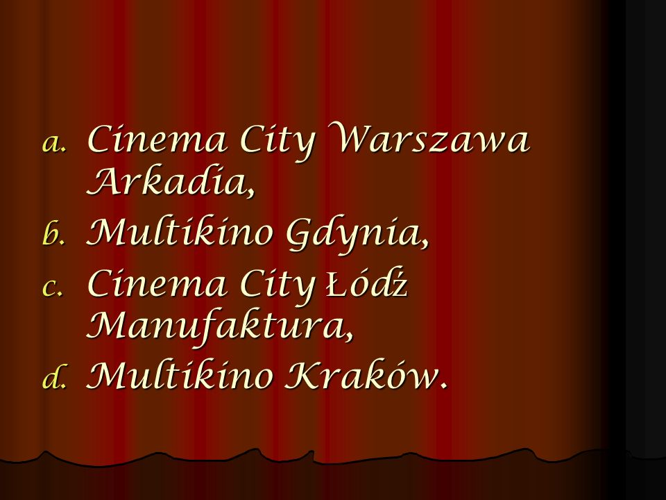 Cinema City Warszawa Arkadia,