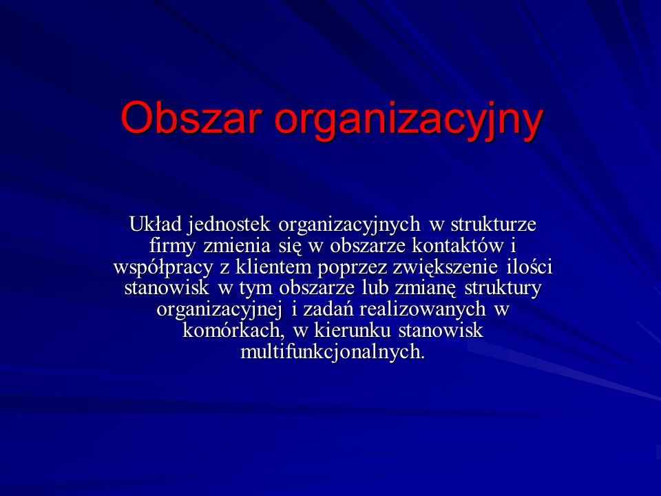 Obszar organizacyjny
