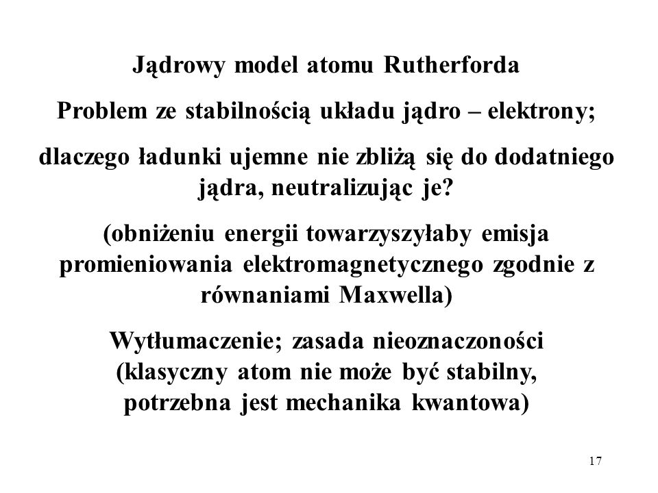 Jądrowy model atomu Rutherforda