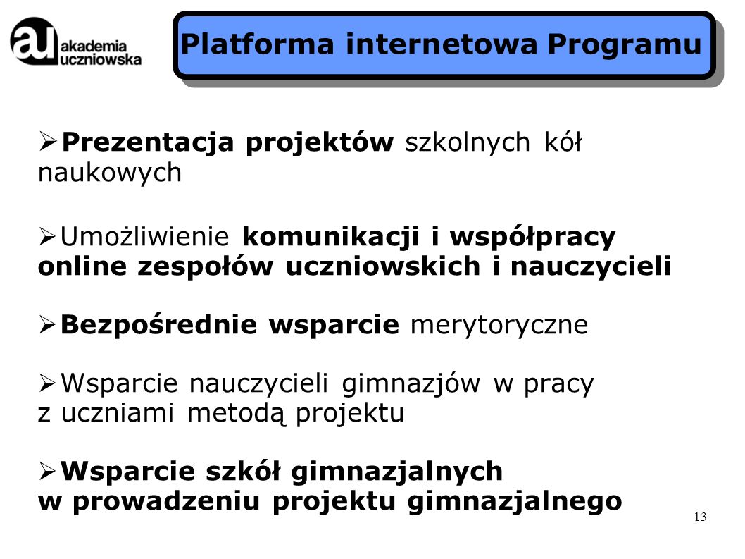 Platforma internetowa Programu