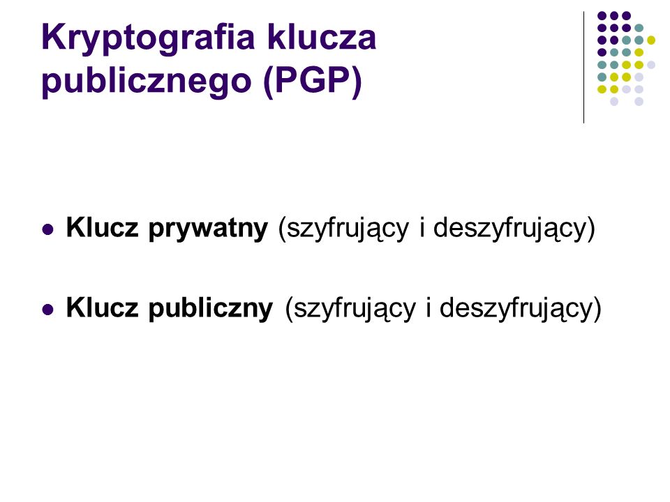 Kryptografia klucza publicznego (PGP)