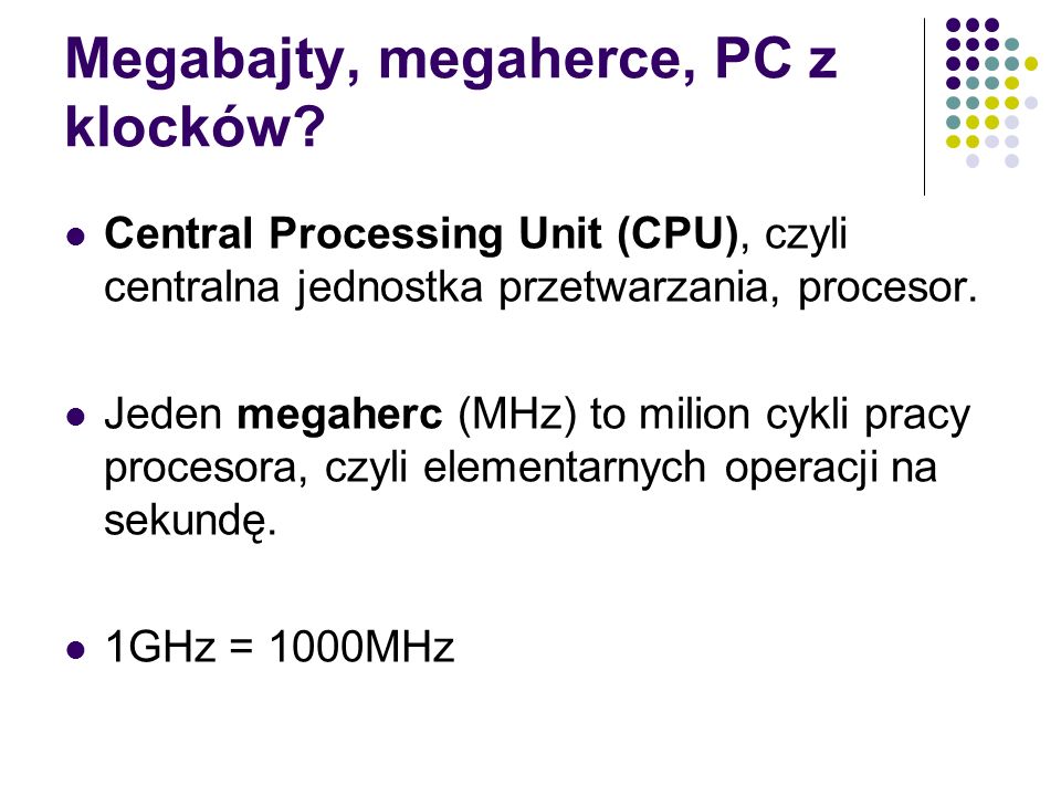 Megabajty, megaherce, PC z klocków