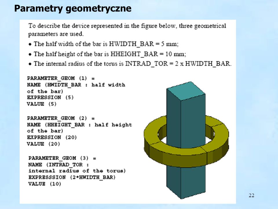 Parametry geometryczne