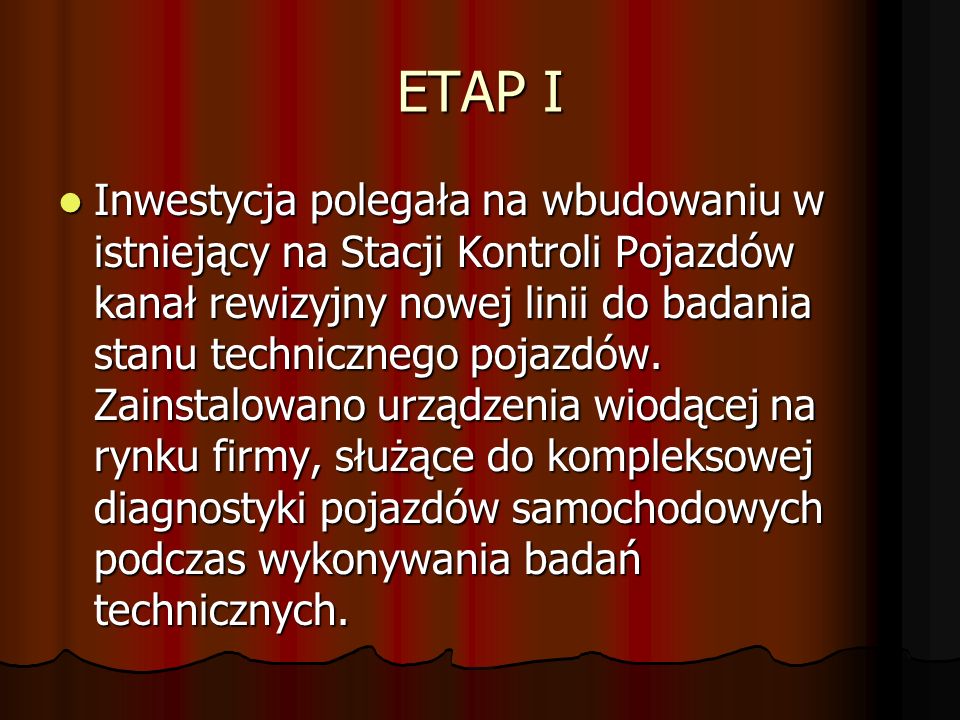 ETAP I