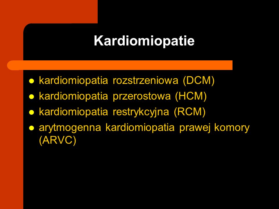 Kardiomiopatie kardiomiopatia rozstrzeniowa (DCM)