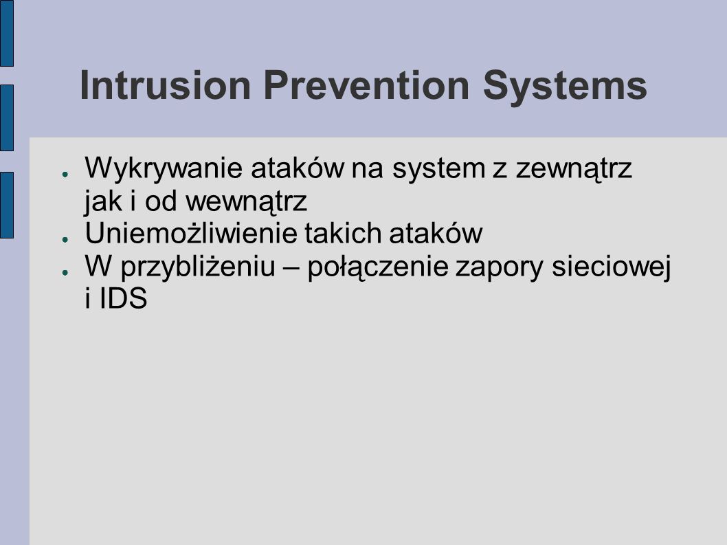 Intrusion Prevention Systems