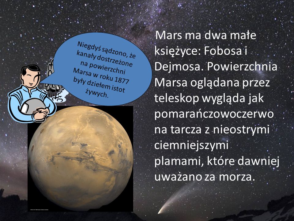 Mars ma dwa małe księżyce: Fobosa i Dejmosa
