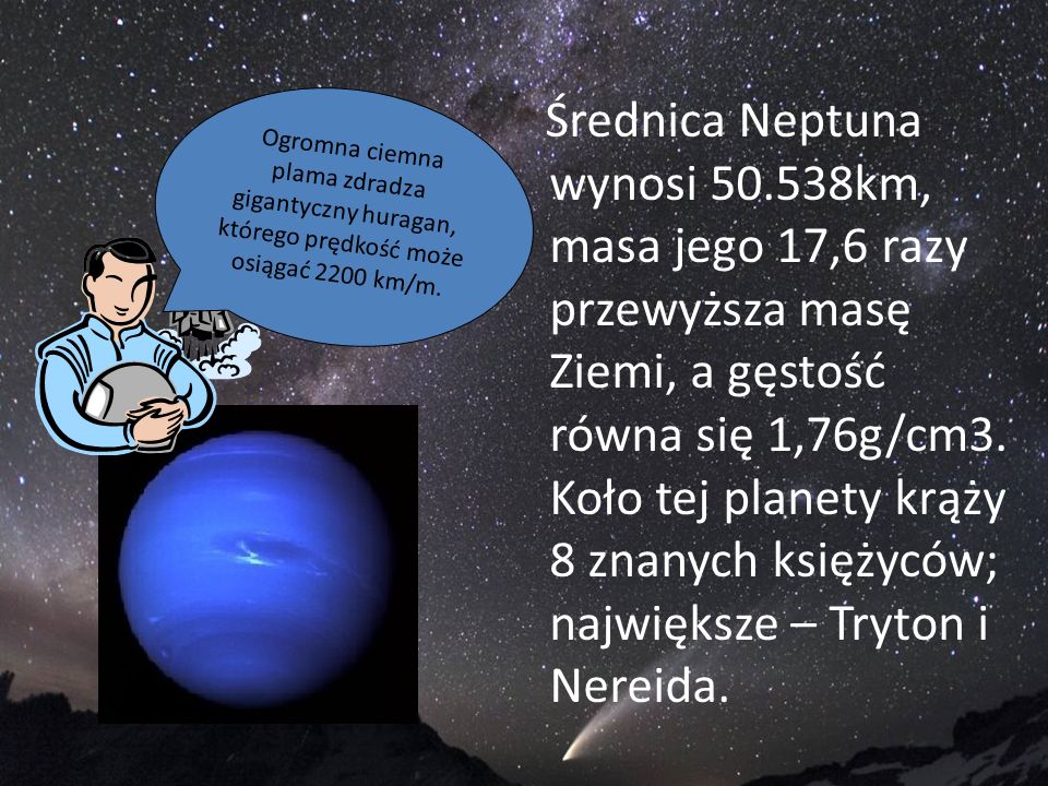 Średnica Neptuna wynosi 50