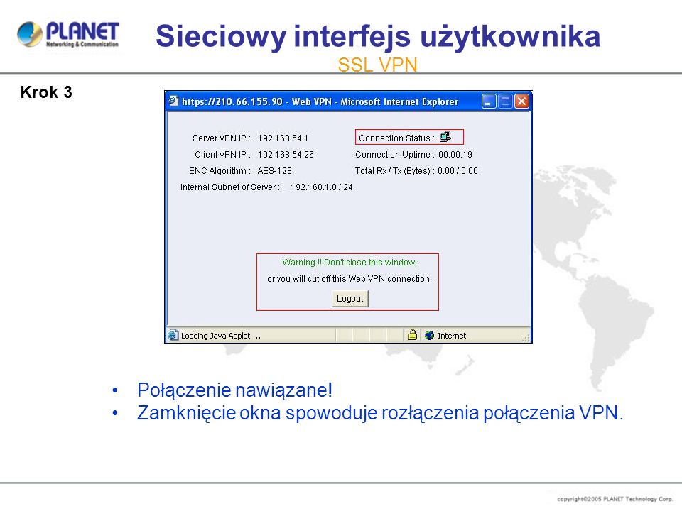 Sieciowy interfejs użytkownika SSL VPN