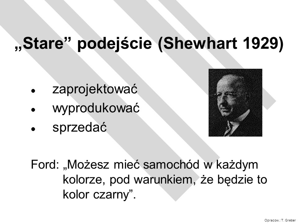 „Stare podejście (Shewhart 1929)