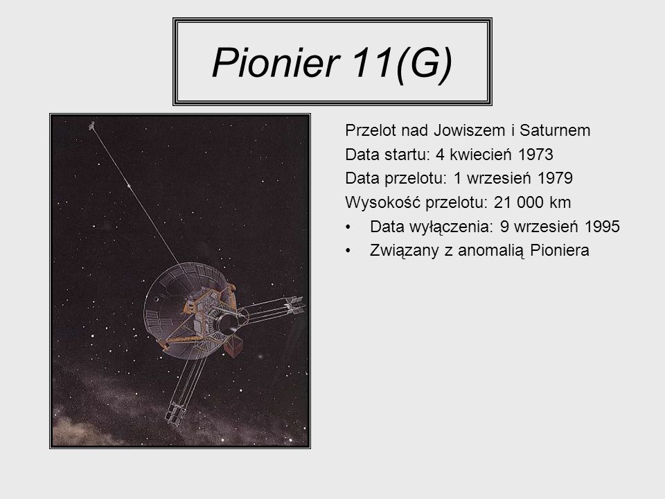 Pionier 11(G) Przelot nad Jowiszem i Saturnem