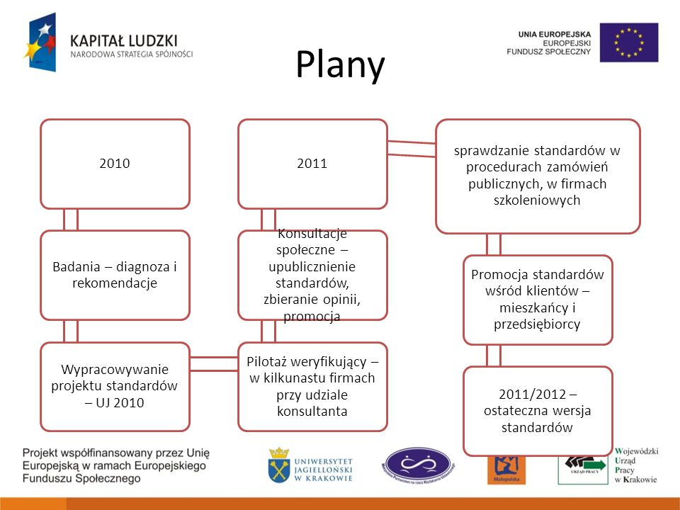 Plany 2010 Badania – diagnoza i rekomendacje