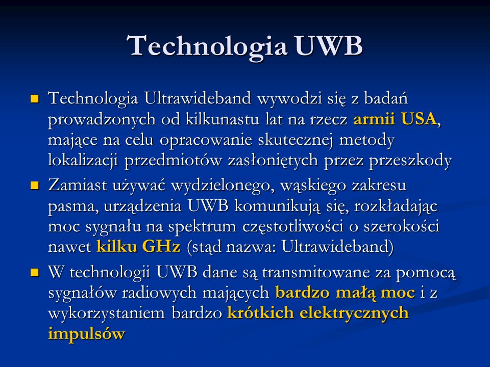 Technologia UWB