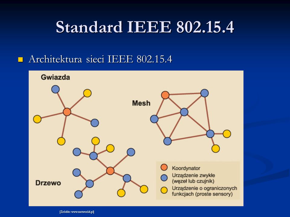 Standard IEEE Architektura sieci IEEE