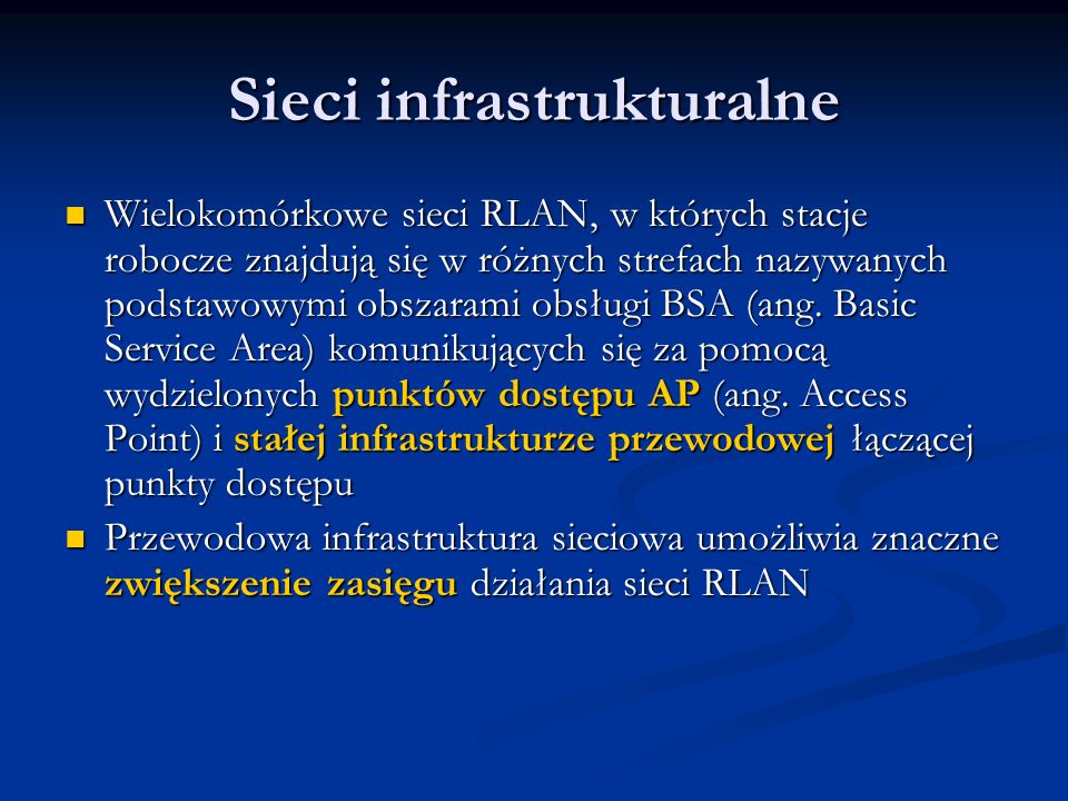Sieci infrastrukturalne