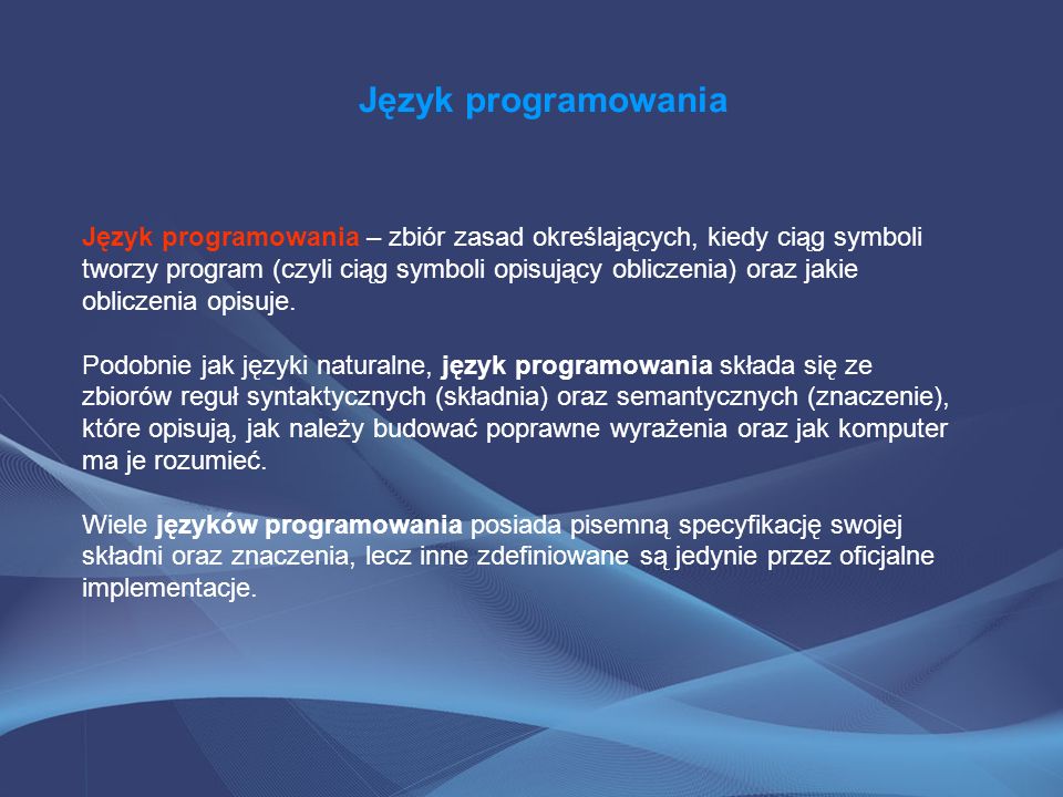 Język programowania