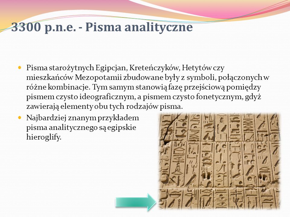 3300 p.n.e. - Pisma analityczne