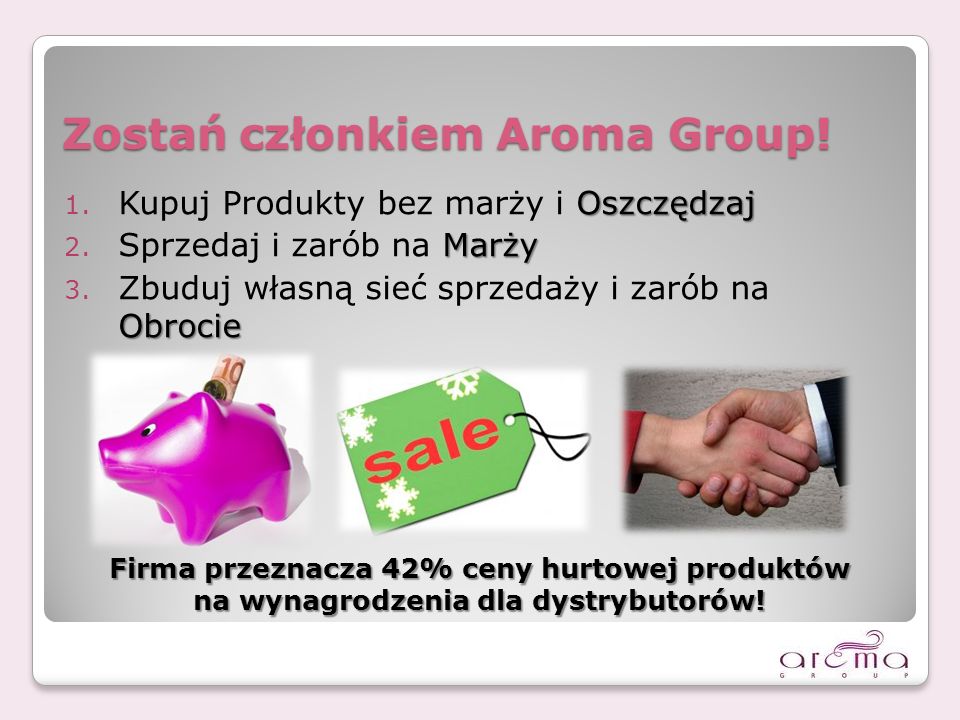 Zostań członkiem Aroma Group!