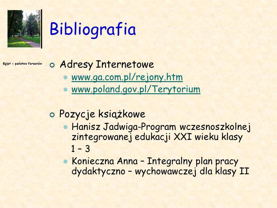 Bibliografia Adresy Internetowe Pozycje książkowe