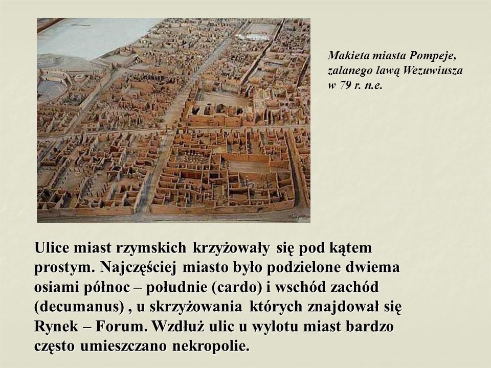 Makieta miasta Pompeje, zalanego lawą Wezuwiusza w 79 r. n.e.